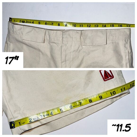 VTG Sail Loft Tan Suede Seat Sailing Shorts Mens 36 (Actual 34 inches) 9" inseam - Picture 5 of 11